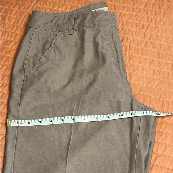 Sundance Wide Leg Cuffed Linen Blend Trouser Dress Pants Blush Purple Sz 10 - Picture 10 of 12